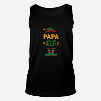 Papa Elf Costume Christmas Holiday Matching Family Unisex Tank Top - Seseable