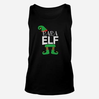Papa Elf Family Matching Christmas Funny Unisex Tank Top - Seseable