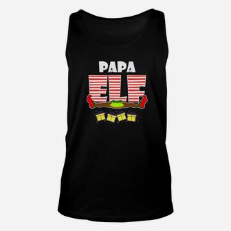 Papa Elf Matching Family Christmas Holiday Unisex Tank Top - Seseable