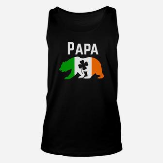 Papa Irish Bear St Pattys Day Gift For Dads Unisex Tank Top