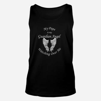 Papa Is My Guardian, best christmas gifts for dad Unisex Tank Top - Seseable