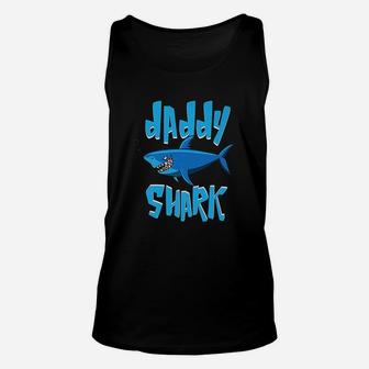 Papa Loves Daddy Shark, best christmas gifts for dad Unisex Tank Top - Seseable