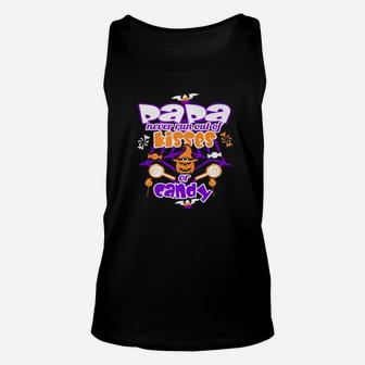 Papa Never Candy Halloween Unisex Tank Top - Seseable