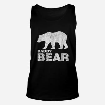 Papa Or Daddy Bear Distressed, dad birthday gifts Unisex Tank Top - Seseable