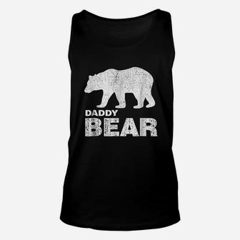 Papa Or Daddy Bear Distressed Unisex Tank Top - Seseable