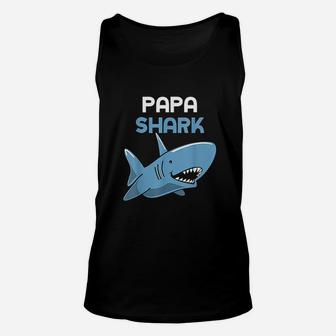 Papa Shark Funny Family Gift Christmas Unisex Tank Top | Seseable CA