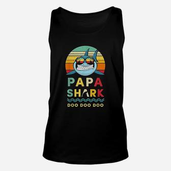 Papa Shark Gift For Papa, best christmas gifts for dad Unisex Tank Top - Seseable