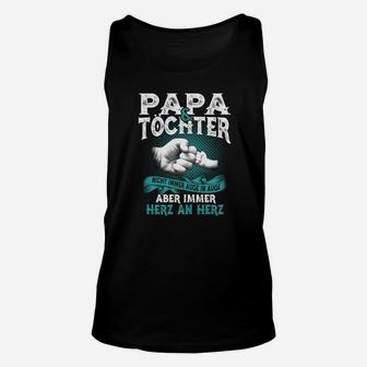 Papa Tochter Herz an Herz Unisex TankTop, Liebevolles Familien Tee - Seseable