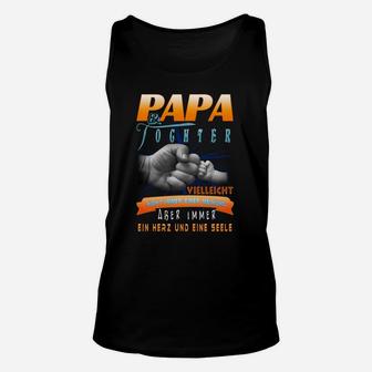 Papa Tochter Verbundene Herzen Unisex TankTop, Schwarzes Familiengeschenk - Seseable