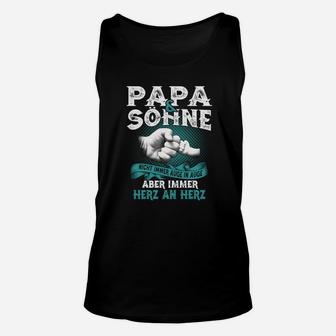 Papa und Sohn Verbundenheit Herren Unisex TankTop, Emotionaler Spruch Tee - Seseable