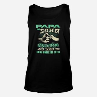 Papa und Sohn Verbundenheit Unisex TankTop, Herz & Seele Design - Seseable