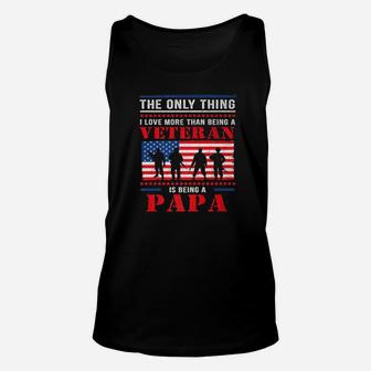 Papa Veteran, best christmas gifts for dad Unisex Tank Top - Seseable