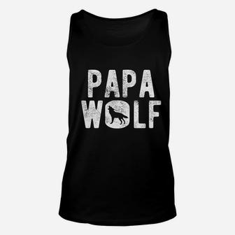 Papa Wolf Camping Pack, best christmas gifts for dad Unisex Tank Top - Seseable