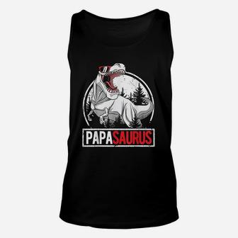 Papasaurus, best christmas gifts for dad Unisex Tank Top - Seseable