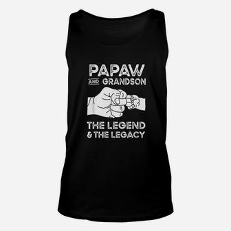Papaw And Grandson The Legend And The Legacy Unisex Tank Top - Seseable