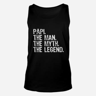 Papi The Man The Myth The Legend Unisex Tank Top - Seseable
