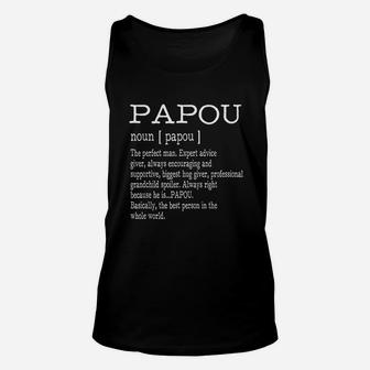Papou Definition Grandpa Fathers Day Gifts Unisex Tank Top - Seseable