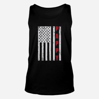 Pappy Fathers Day American Flag Unisex Tank Top - Seseable