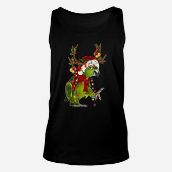 Parrot Reindeer Christmas Light Shirt Unisex Tank Top - Seseable
