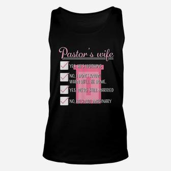 Pastors Wife Funny Checklist Appreciation Gift Unisex Tank Top - Seseable