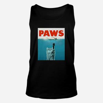 Paws Kitten Meow Parody Funny Cat Lover Gifts Unisex Tank Top - Seseable