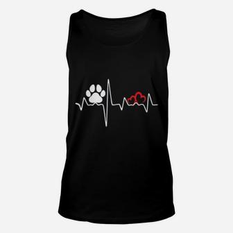 Paws Print Heartbeat Veterinary Technician Unisex Tank Top - Seseable