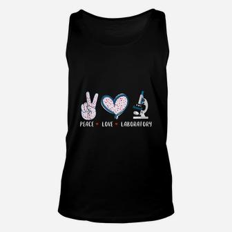 Peace Love Laboratory Lab Research Gifts For Men Women Unisex Tank Top - Seseable