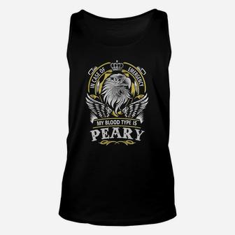 Peary In Case Of Emergency My Blood Type Is Peary -peary T Shirt Peary Hoodie Peary Family Peary Tee Peary Name Peary Lifestyle Peary Shirt Peary Names Unisex Tank Top - Seseable