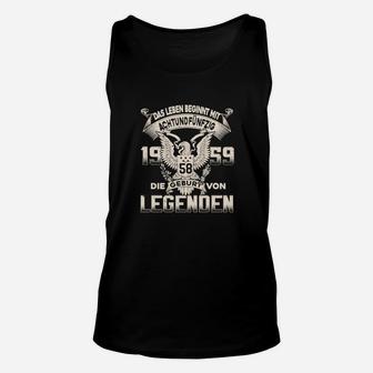 Personalisierbares Geburtstags-Unisex TankTop 'Legenden 1958', Jahrgangsadler Design - Seseable