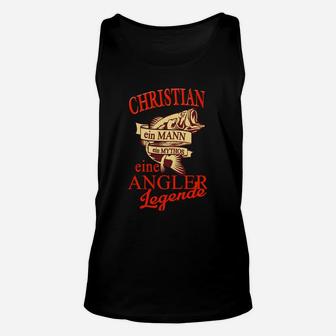 Personalisiertes Angler-Unisex TankTop für Christian mit Legenden-Motiv - Seseable