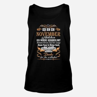 Personalisiertes November-Geburtstagsshirt für Stolze November-Mädchen Unisex TankTop - Seseable