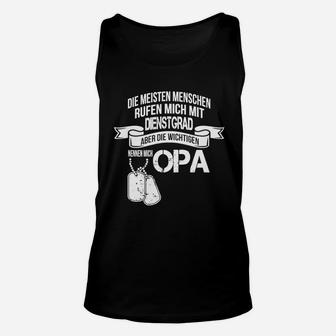 Personalisiertes Opa Unisex TankTop Dienstgrad Opa, Lustiges Tee für Großväter - Seseable