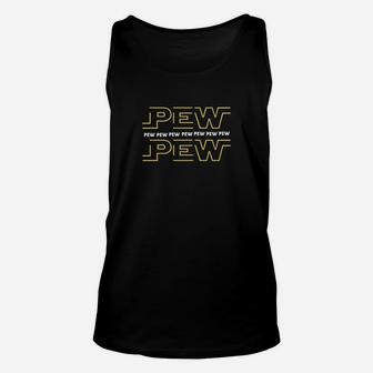 Pew Pew Comic-Sound-Effekt Unisex TankTop, Schwarzes Design für Comic-Fans - Seseable