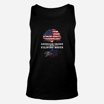 Philippines Roots Gift American Grown Filipino Roots Unisex Tank Top - Seseable