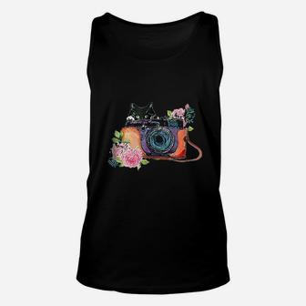 Photography And Cat Lover Photographer Camera Unisex Tank Top - Seseable
