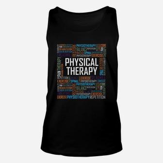 Physical Therapy Gift Words Therapist Month Unisex Tank Top - Seseable