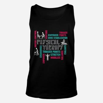Physical Therapy Word Cloud Physical Therapist Unisex Tank Top - Seseable