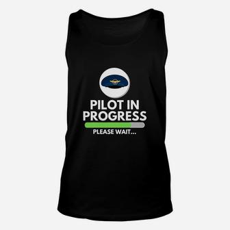 Pilot In Progress Flight School Student Pilot Aviation Unisex Tank Top | Seseable UK