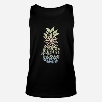 Pineapple Flowers Aloha Hawaii Vintage Hawaiian Shirt Unisex Tank Top - Seseable