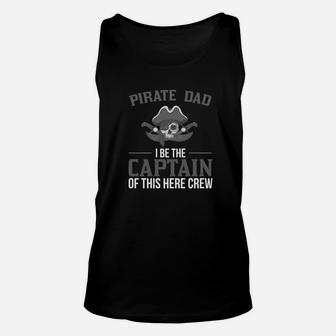 Pirate Dad I Be The Captain Of This Crew Vintage Unisex Tank Top - Seseable