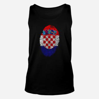 Pixel-Optik Kroatisches Wappen-Design Unisex TankTop, Grafikshirt - Seseable