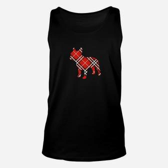 Plaid French Bulldog Fit Holiday Christmas Edition Unisex Tank Top - Seseable