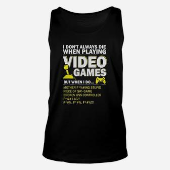 Playing Video Games Gamer Shirt Funny Gaming Console Gamer Unisex Tank Top - Seseable
