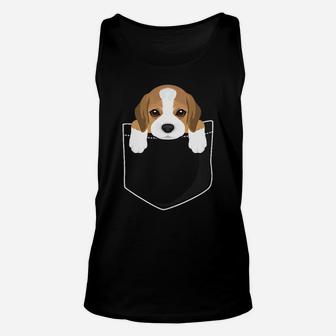 Pocket Beagle Puppy Cute Dog Lover Unisex Tank Top - Seseable
