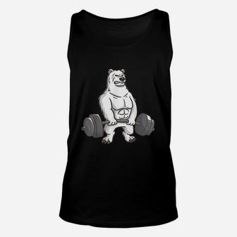 Polar Bear Powerlifting Weightlifting Gym And Animal Lovers Unisex Tank Top - Seseable