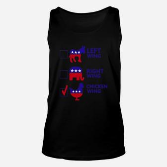 Political Parties Left Wing Right Wing Chicken Wing Unisex Tank Top - Seseable