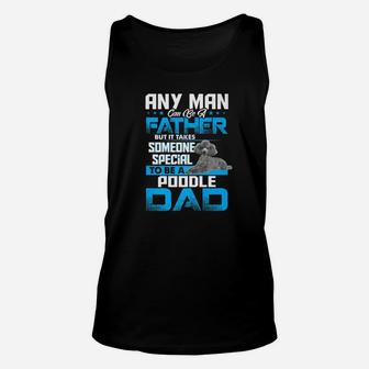 Poodle Dad Dog Lovers Fathers Day Funny Gif Unisex Tank Top - Seseable
