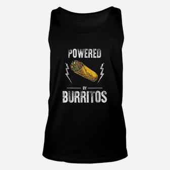 Powered By Burritos Funny Mexican Food Lover Unisex Tank Top - Seseable