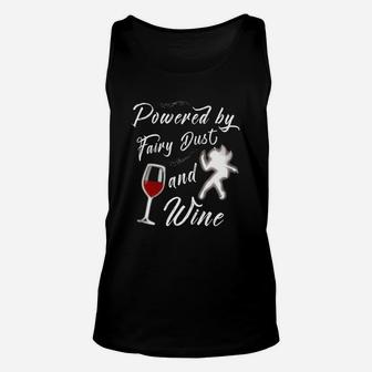 Powered By Fairy Dust And Wine Unisex Tank Top - Seseable