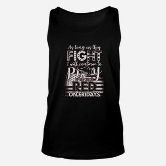 Pray Wear Red Friday Christian Military Unisex Tank Top - Seseable